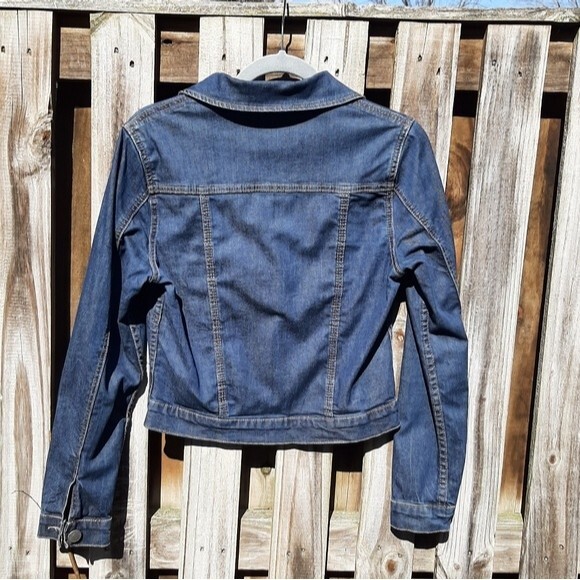 Americanino Blue Denim Jean Jacket Trucker Stretchy Cotton Elastane Size S - Picture 4 of 14